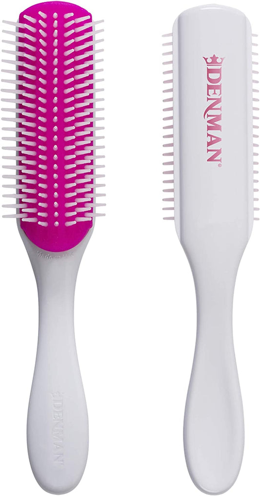 Curly Hair Brush D3 (Cherry Blossom) Cepillo De Peinado De 7 Filas Para Desenredar, Separar, Dar Forma Y Definir Rizos - Para Mujeres Y Hombres
