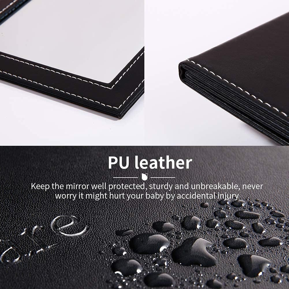 Ducare Espejo De Maquillaje De Escritorio (20 X 15 Cm),Espejo Plegable Espejo De Viaje Espejo De Mano Con Soporte,Para Viajar, Fácil De Llevar,Para Maquillaje, Afeitado Y Cuidado Facial