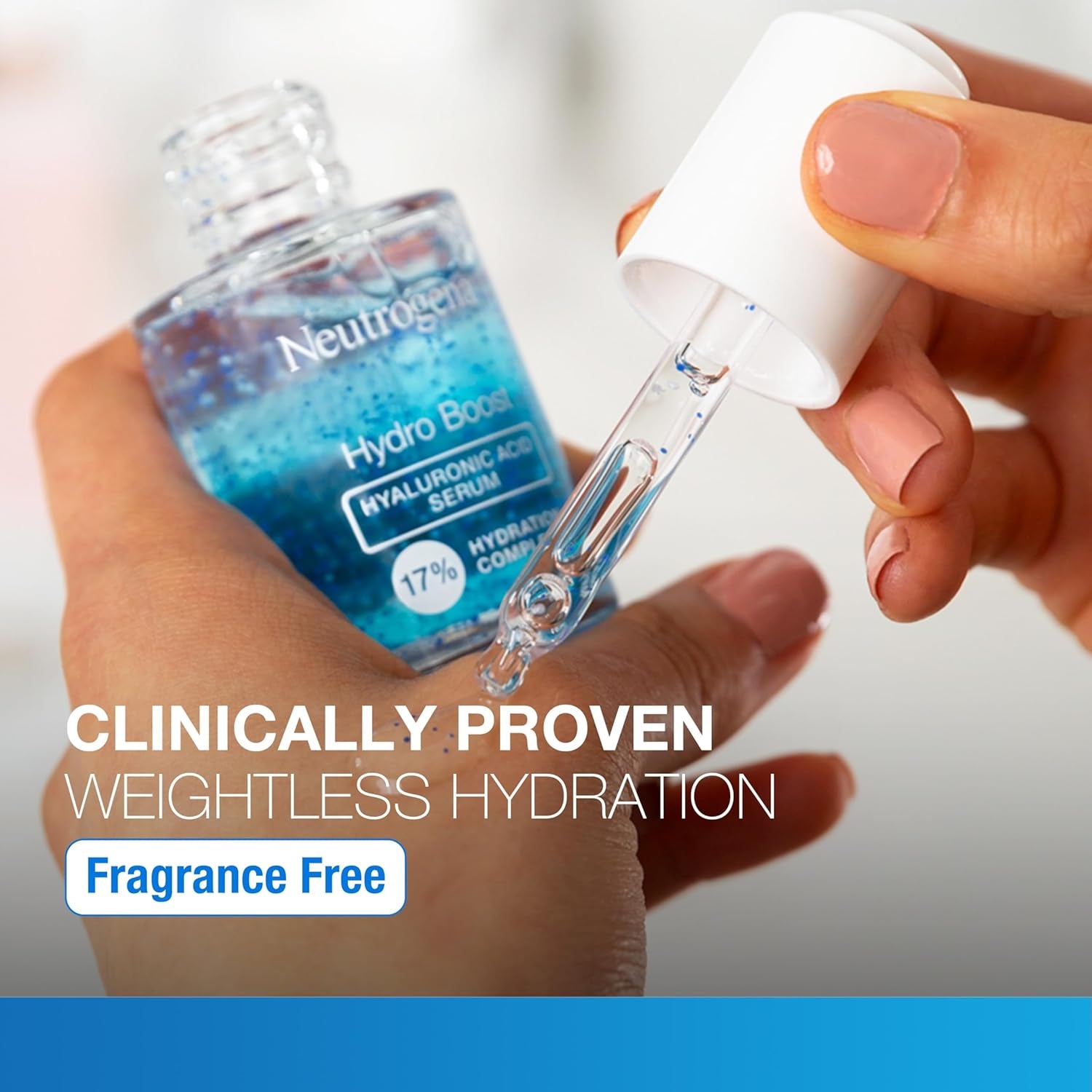 Neutrogena Hydro Boost Hyaluronic Acid Serum with 17% Hydration Complex, Lightweight Daily Hyaluronic Acid Facial Serum for Dry Skin, Oil-Free Fragrance-Free, 1 Fl. Oz